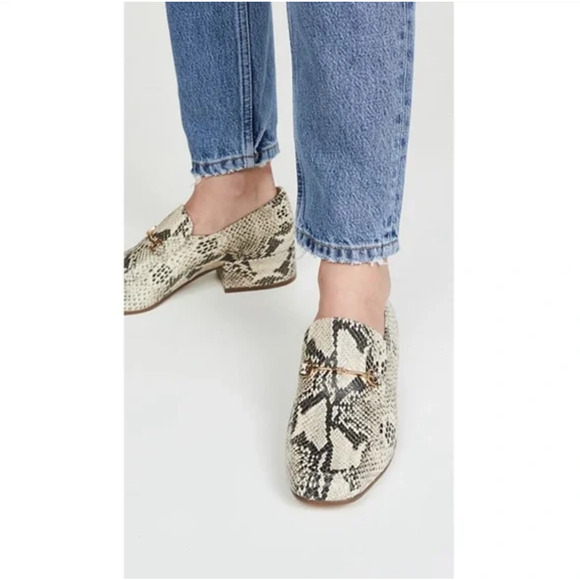 Sam Edelman Jamille Loafer Snakeskin Block Heel Women's Size 7 - Picture 3 of 11